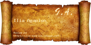 Ilia Agapion névjegykártya